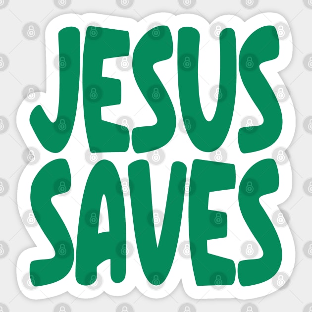 Jesus Saves Sticker by Etopix